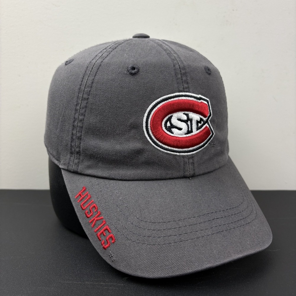 St Cloud State Huskies Dad Hat Charcoal Grey Adjustable NCAA Strapback Cap